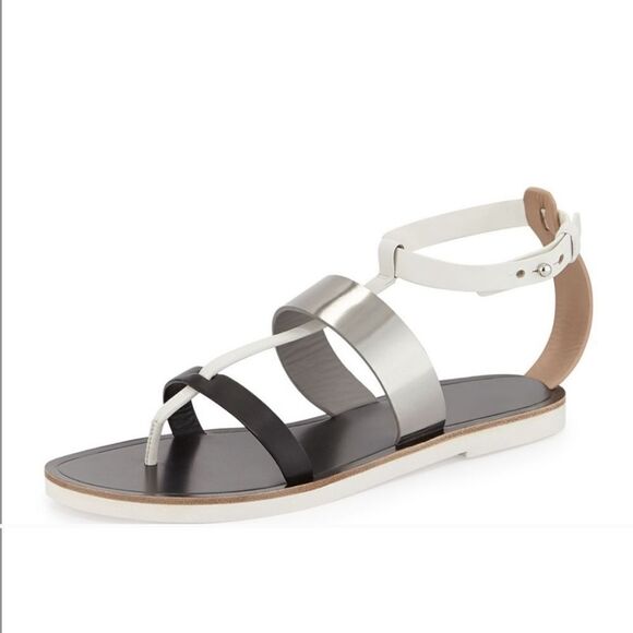 Vince Crete Multicolor Gladiator 3 Strap Leather Thong Sandal, Size 7 - Picture 1 of 9
